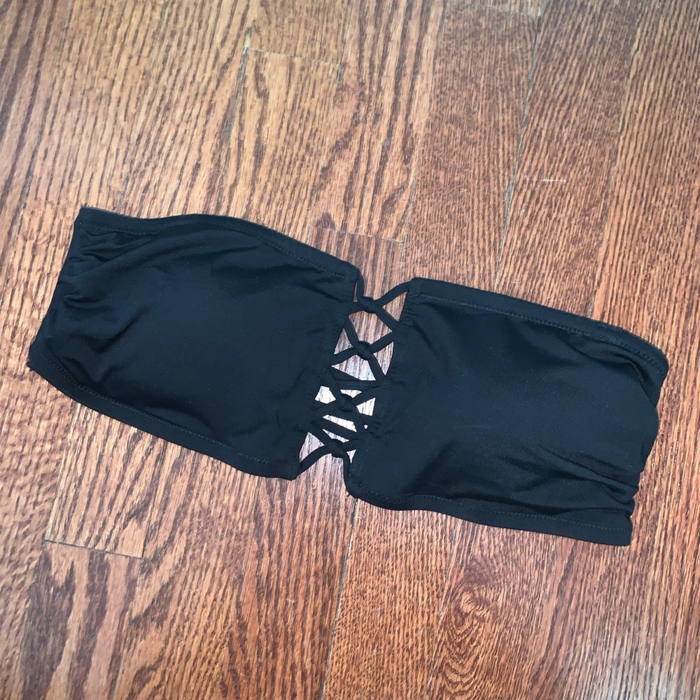 Black Bandeau Bathing Suit Top